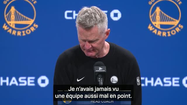 Warriors - Kerr : "Je n’avais jamais vu une équipe aussi mal en point"