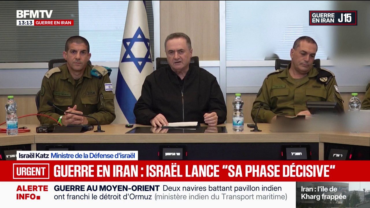 Guerre au Moyen-Orient: "La lutte mondiale et régionale contre l'Iran s'intensifie et entre dans une phase décisive qui se poursuivra aussi longtemps que nécessaire", indique le ministre de la Défense d'Israël