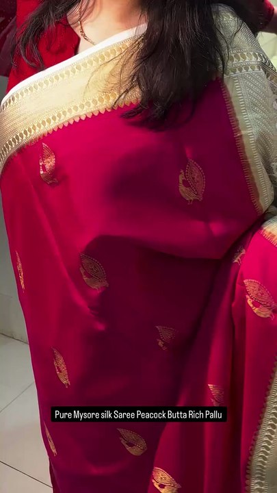 Silk Mark Certified Pure Mysore Crape silk Sarees 120 gsm in Online Hubli india