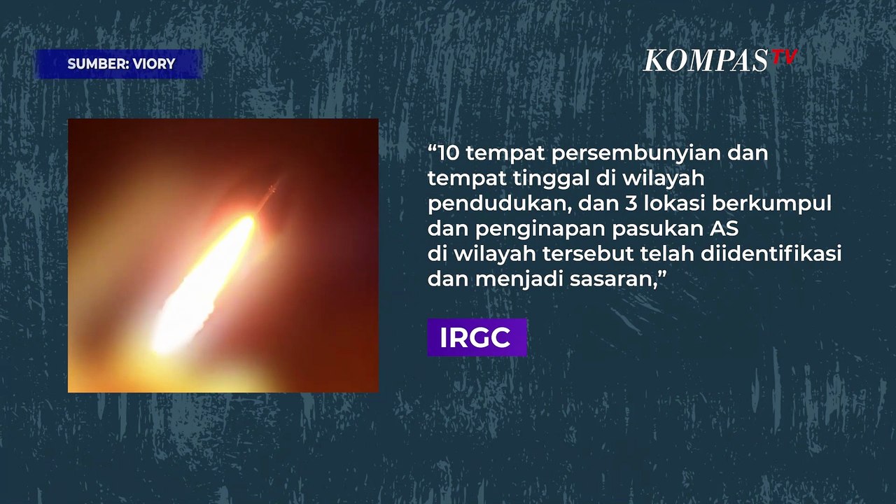 Garda Revolusi Iran Tembakkan Gelombang Rudal ke-46 ke Situs-situs AS dan Israel