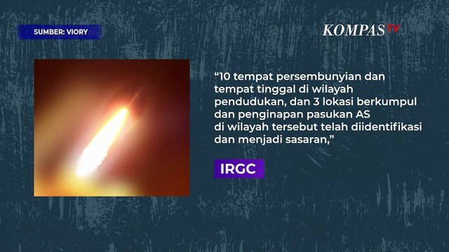 Garda Revolusi Iran Tembakkan Gelombang Rudal ke-46 ke Situs-situs AS dan Israel