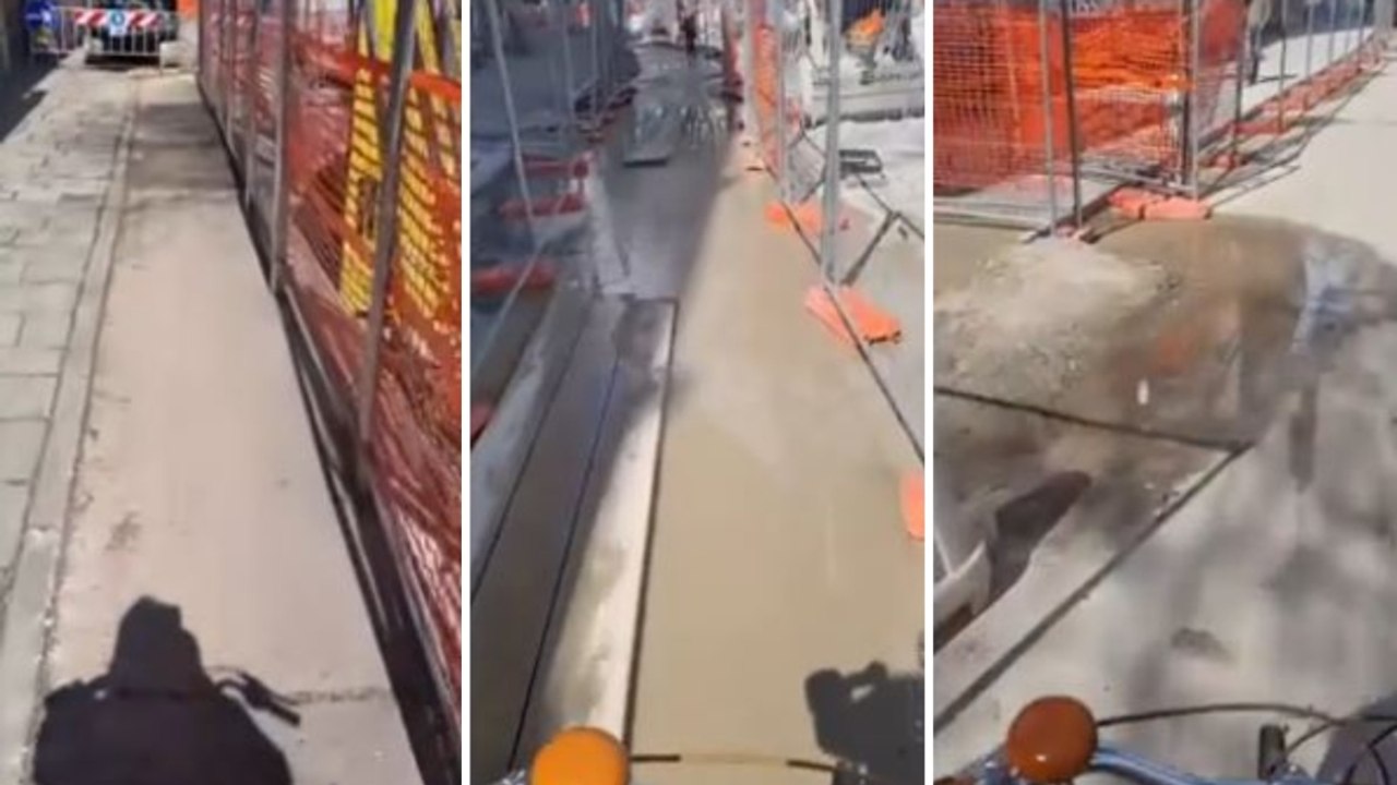 Firenze, lo slalom in bici di Giovanni Galli tra transenne e buche (con ironia): «Accettiamo sfide anche dai campioni di ciclocross»