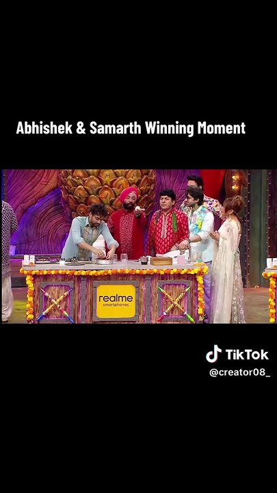 Abishek and Samantha winning moment iñ laughter chef season 3 unlimited entertainment on color TV