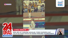 Den-Jen at Carlene Aguilar, todo suporta kay Calix na naka-gold sa fencing | 24 Oras Weekend