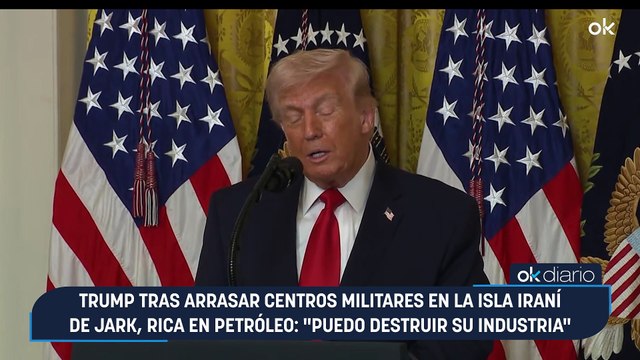 Trump tras arrasar centros militares en la isla iraní de Jark, rica en petróleo: Puedo destruir su industria