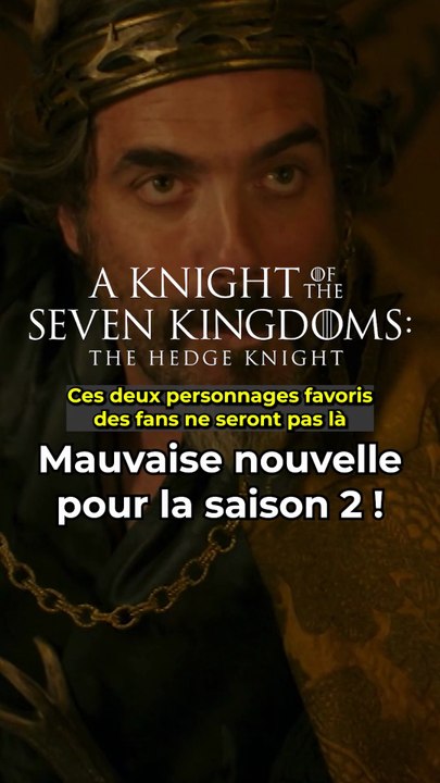 Terrible nouvelle pour la saison 2 de Knight of the Seven Kingdoms !  #aknightofthesevenkingdoms