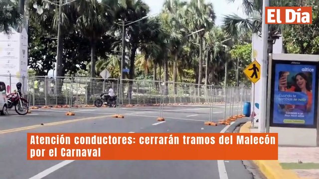 Atención conductores: cerrarán tramos del Malecón por el Carnaval