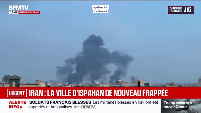 Guerre au Moyen-Orient: de nouvelles frappes en cours sur Ispahan et Téhéran