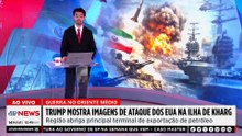Trump mostra imagens do ataque dos EUA na Ilha de Kharg