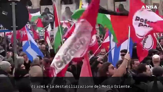 Roma, corteo contro guerra in Medio Oriente e riforma della giustizia