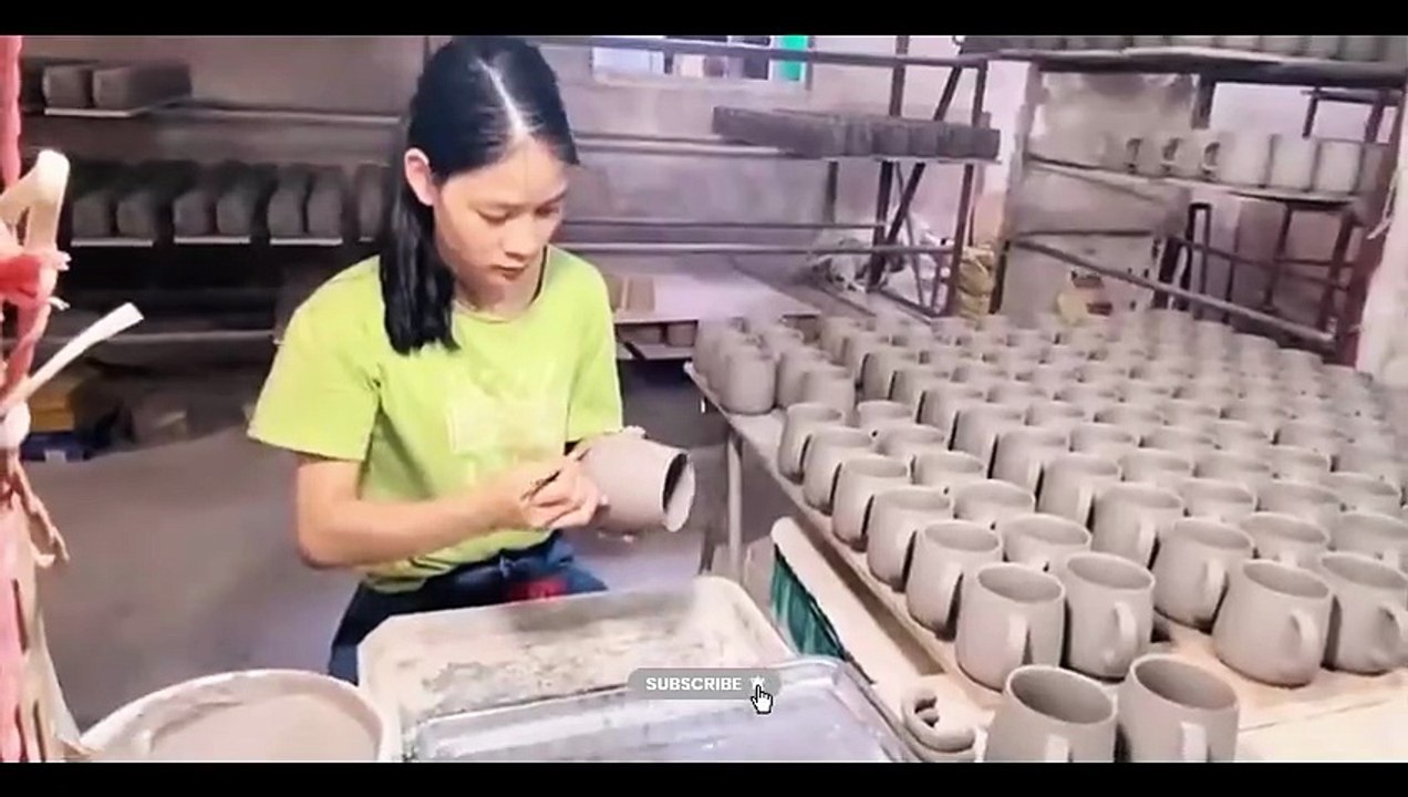 Ceramic Art: Handcrafting a Minimalist Clay Cup (Full Process) #Pottery #Ceramics #ClayArt #Handmade #Satisfying #CreativeCrafts #DIYHomeDecor