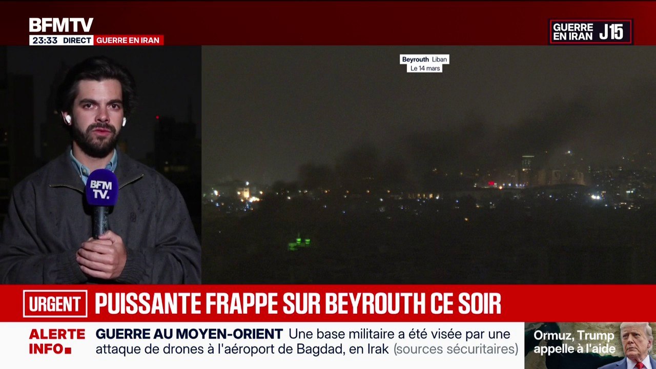De puissantes frappes ont été entendues à Beyrouth au Liban ce samedi soir