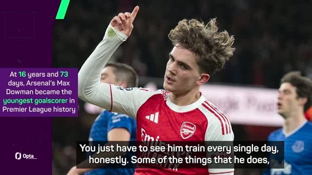 Arteta had 'gut feeling' about 16-year-old match winner Dowman