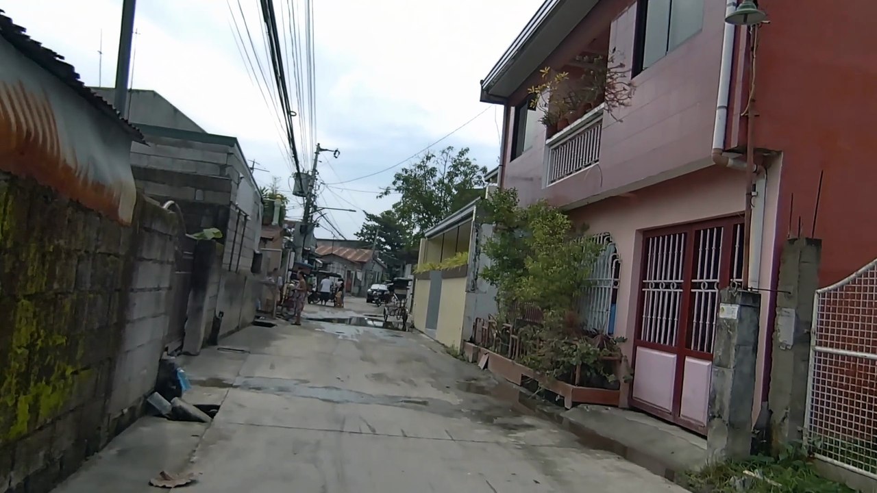 Typical Morning on Paralaya Street in Santo Tomas, Pampanga, Philippines
