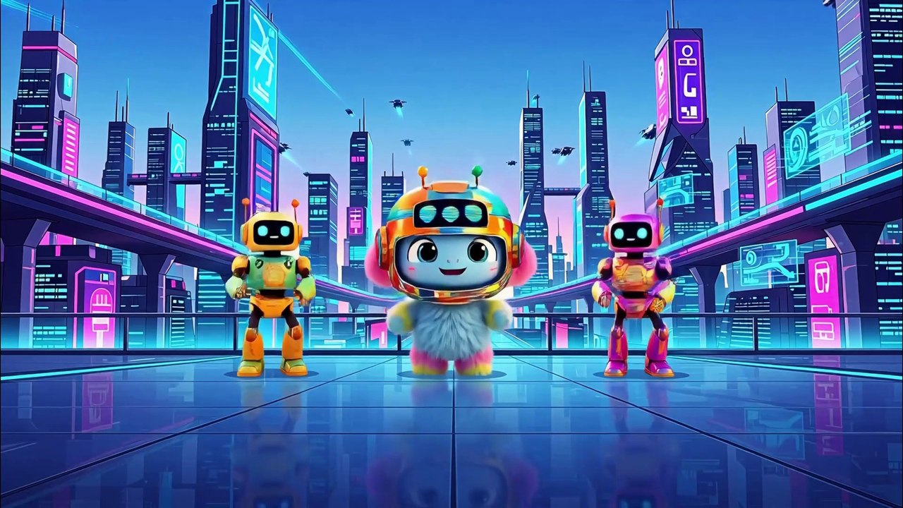 Robot Dance Party 🤖 Kids Song | The Big Dancing Robot | Beep Beep Dance for Kids | Kindifatoy Kids