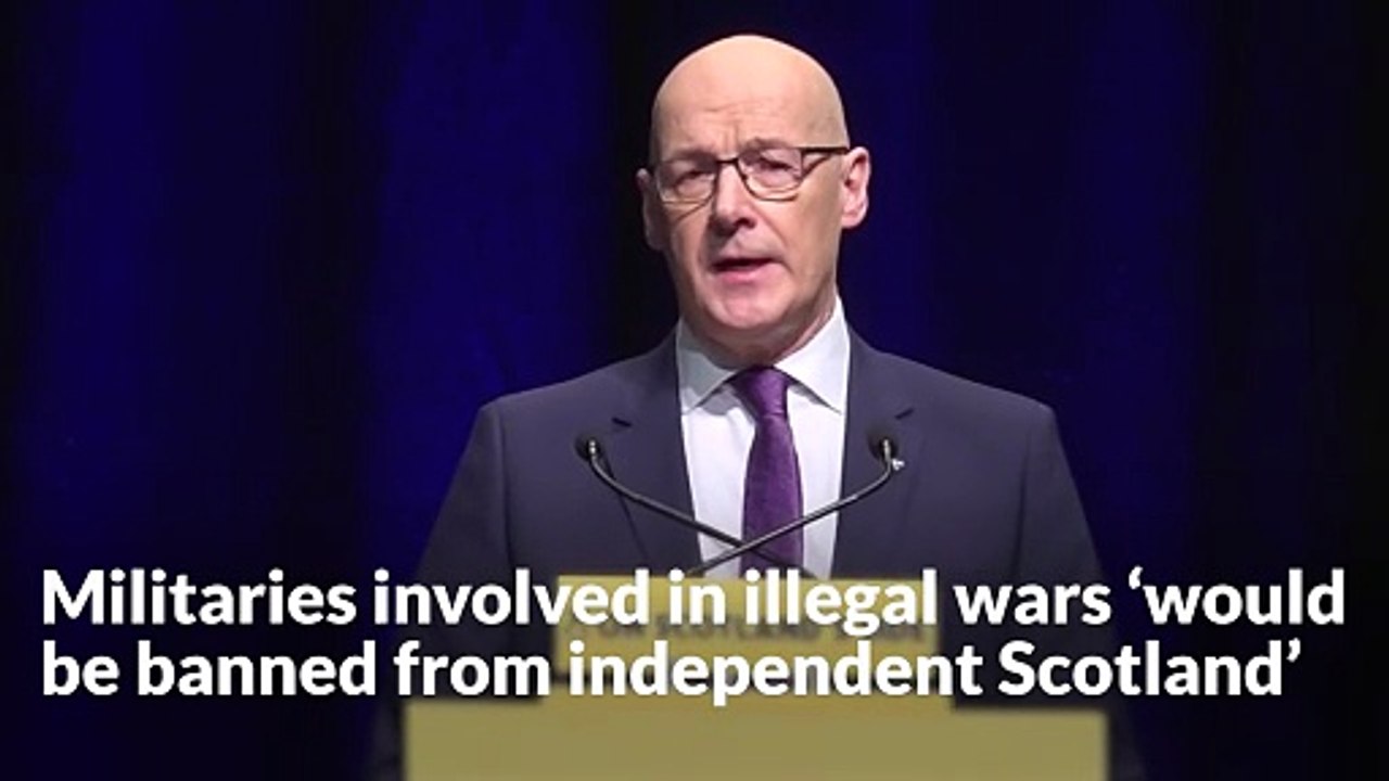 Militaries involved in illegal wars ‘would be banned from an independent Scotland’