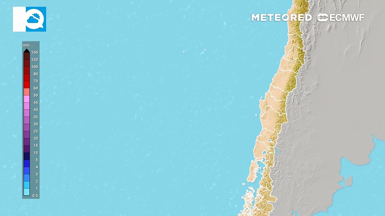 Pronóstico de precipitación acumulada: Domingo 15 de marzo.
