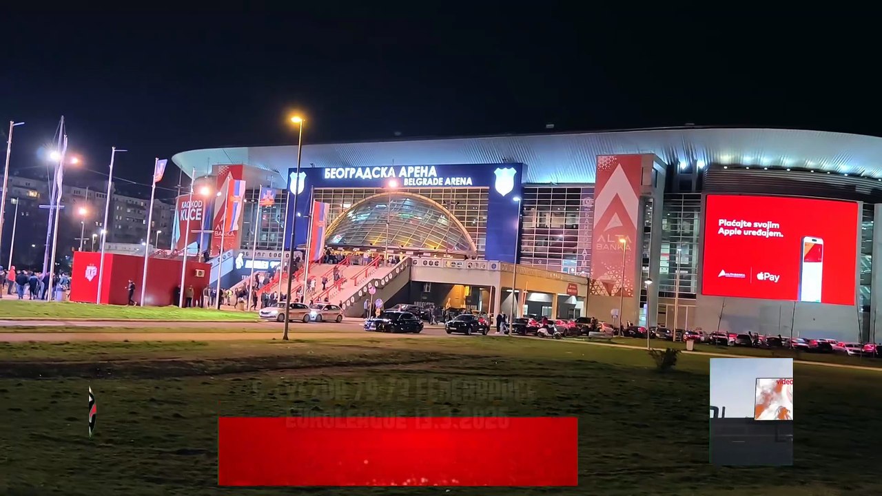 Red Star Belgrade vs Fenerbahce 79-73 EuroLeague basketball Hig from the stands