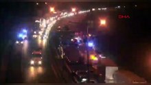 İstanbul'da TEM Otoyolu'nu kilitleyen kaza: Kilometrelerce kuyruk oluştu