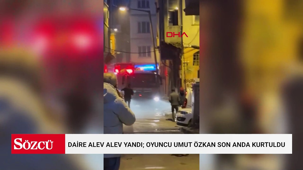 Beyoğlu’nda daire alev alev yandı; oyuncu Umut Özkan son anda kurtuldu