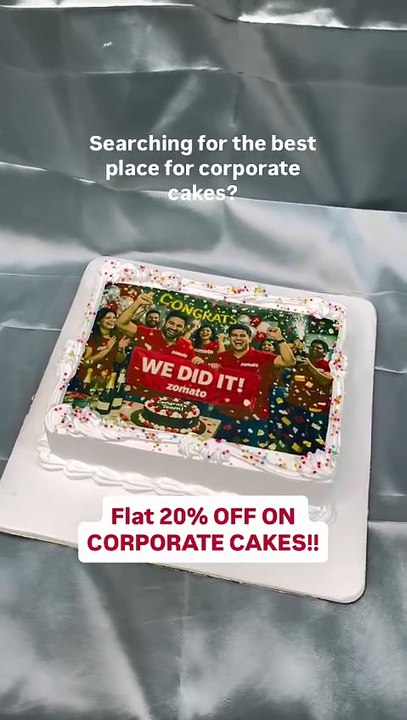 Custom Corporate Photo Cake – Celebrate Success with Your Team