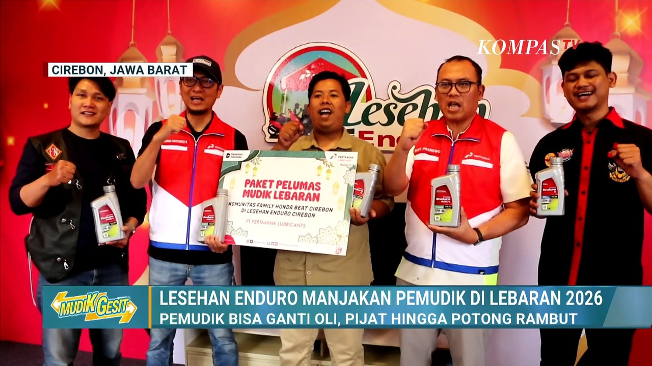 Lesehan Enduro Pertamina di Jalur Pantura Cirebon, Pemudik Bisa Istirahat-Servis Motor Gratis