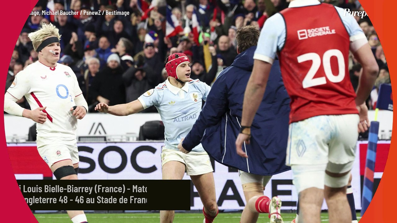 Louis Bielle-Biarrey exceptionnel lors de France-Angleterre, il fête la victoire du XV de France avec sa compagne Chiara