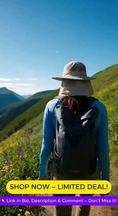 UPF 50+ Sun Hat with Neck Flap | Wide Brim Fishing & Safari Hat for Men & Women