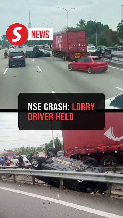 Lorry driver arrested over four-vehicle crash on NSE