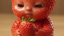 Sweet Strawberry Eating ASMR 🍓 | Satisfying Animation | #asmr #cartoon #cute #cutebaby #aiart