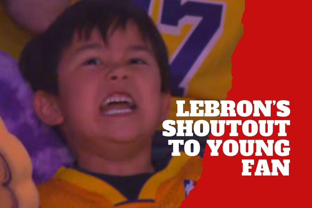 LeBron James credited a young fan for the Los Angeles Lakers’ overtime win
