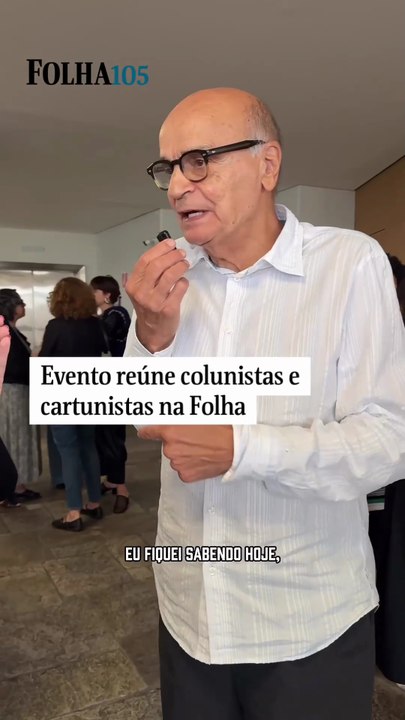 Colunistas e cartunistas da Folha se reúnem em evento de celebração dos 105 anos do jornal