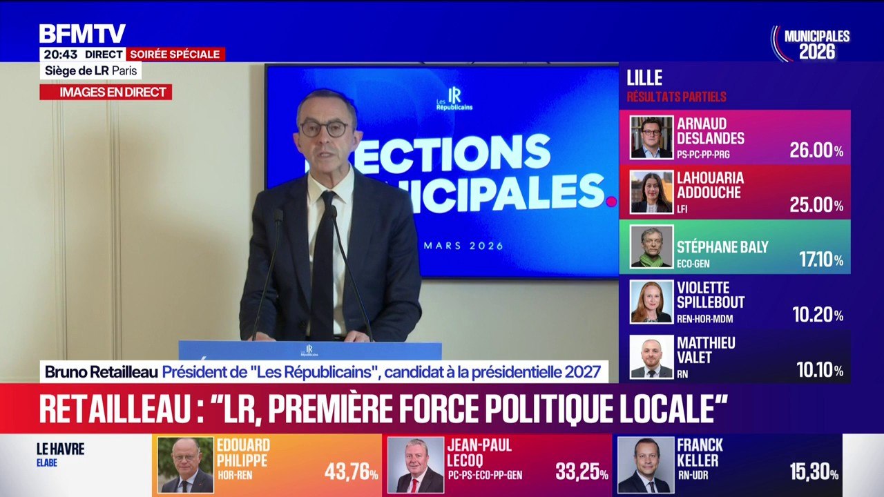 Municipales 2026: "La droite fait mieux que de résister, la droite se renforce", déclare Bruno Retailleau