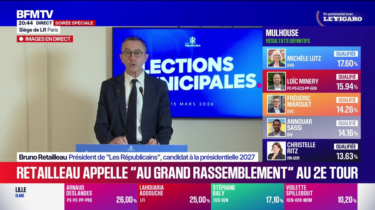 Municipales 2026: "La seule consigne que je donne ce soir: c'est aucune voix pour LFI", affirme Bruno Retailleau, président de LR