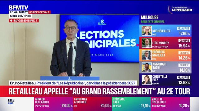 Municipales 2026: La seule consigne que je donne ce soir: c'est aucune voix pour LFI , affirme Bruno Retailleau, président de LR