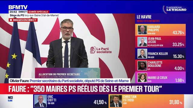Municipales 2026: Au premier comme au second tour, il n'y aura pas d'accord national entre le PS et LFI , déclare Olivier Faure, premier secrétaire du PS