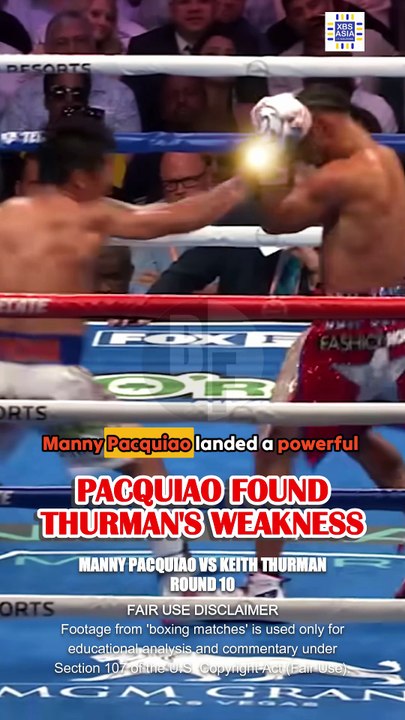 Manny Pacquiao's BODY SHOT that BROKE Keith Thurman's BREATH