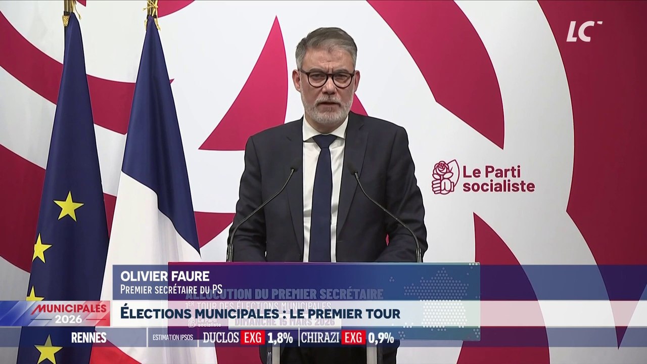Municipales : « Pas d’accord national entre le PS et LFI », répète Olivier Faure au soir du 1er tour