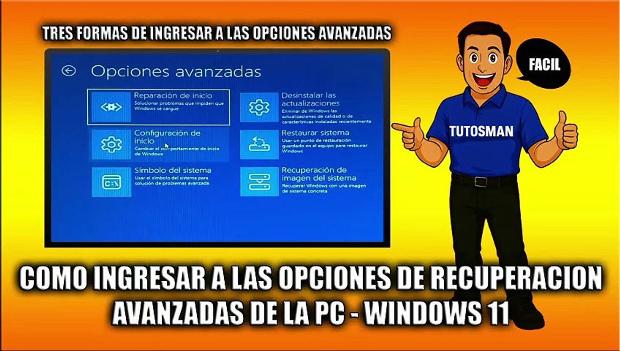Cómo ingresar a las opciones de recuperación avanzadas de la PC - Windows 11