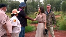 Second day of Danish royal visit begins at sacred Uluru waterhole, before Mary and Frederik head to Canberra