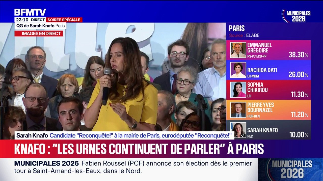 Municipales 2026 à Paris: "Je veux la victoire contre la gauche", déclare Sarah Knafo