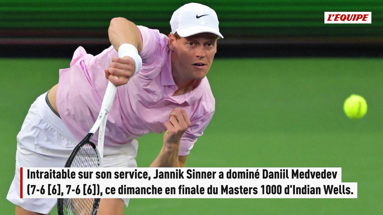 Vainqueur de Daniil Medvedev en finale, Jannik Sinner remporte son premier titre à Indian Wells - Tennis - BNP Paribas Open d'Indian Wells