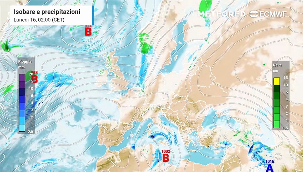 Ciclone in azione al sud, blocco scandinavo in formazione nel nord Europa: svolta invernale per l'equinozio di primavera?