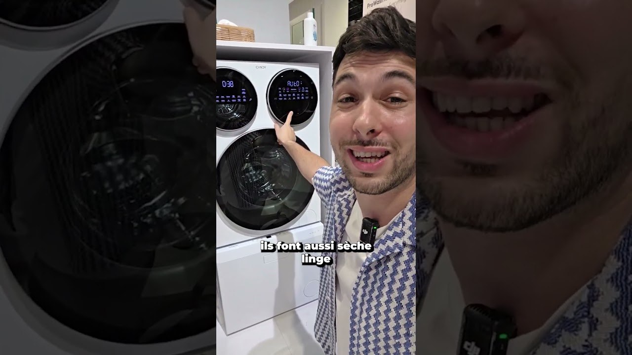 Une machine à laver à 3 hublots ?!  #ifa  #machinealaver  #tech #linge    #ifa2025 #shorts