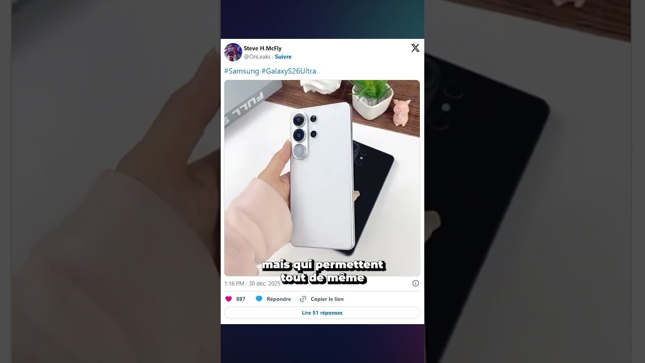 Un Leak du Galaxy S26 Ultra  #smartphone #s26ultra  #s26  #samsung  #leak  #shorts