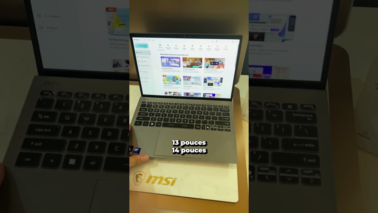 Le PC portable ultra léger de MSI  #msi  #pc  #leger  #ces2026 #tech  #shorts