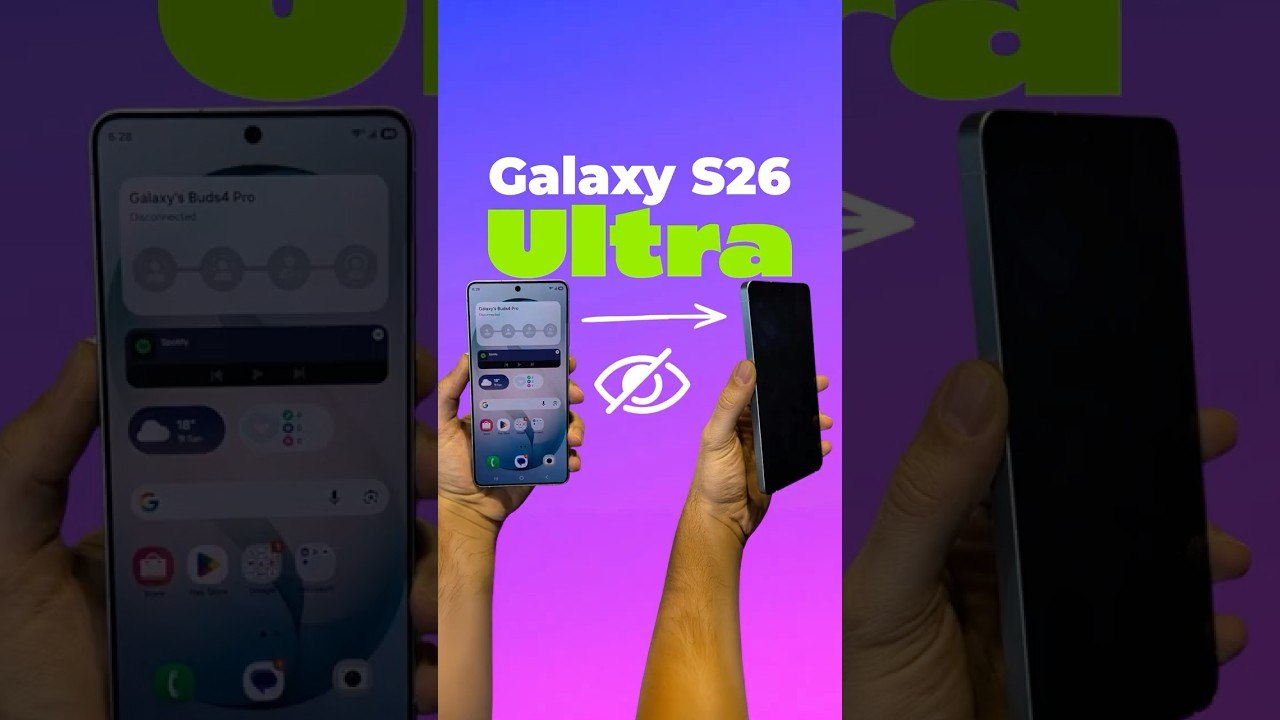 L’affichage confidentiel du Samsung Galaxy S26 Ultra #samsung #s26ultra #confidentiel #shorts