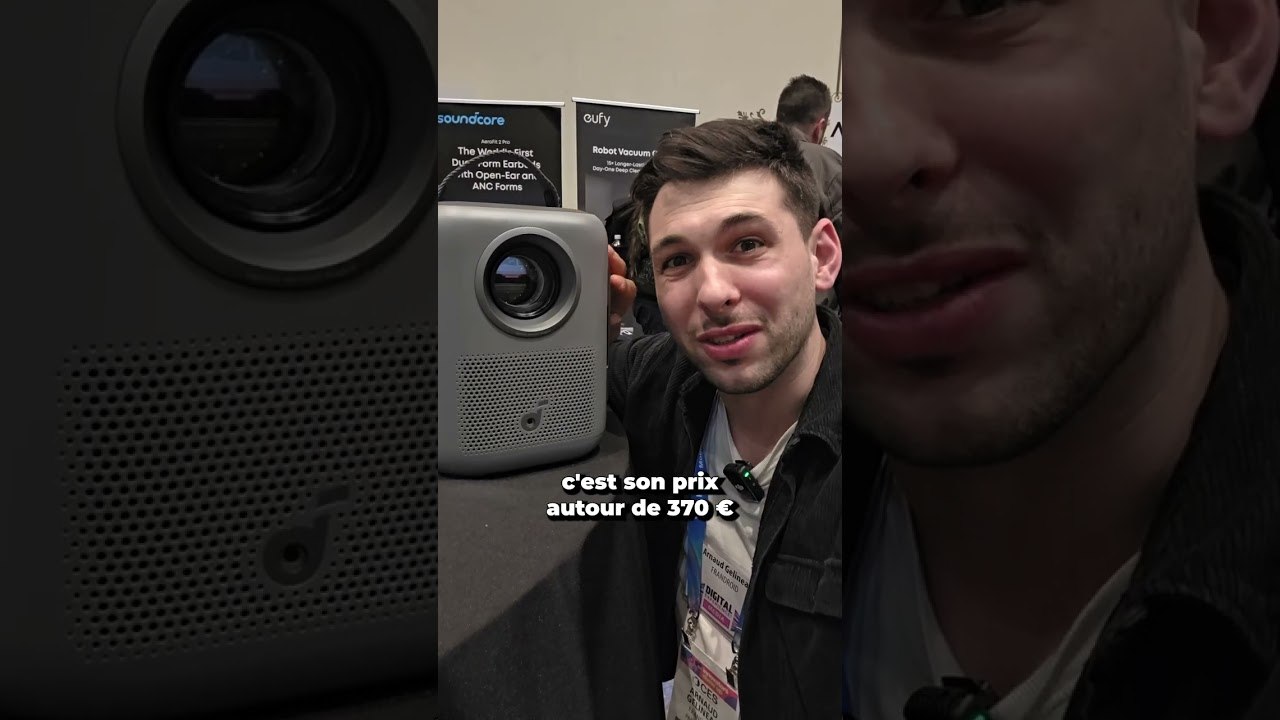 Une enceinte vidéoprojecteur !  #enceinte  #ces #videoprojecteur  #ces2026  #tech #shorts