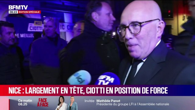 Municipales 2026 à Nice: Éric Ciotti largement en tête du premier tour devant Christian Estrosi