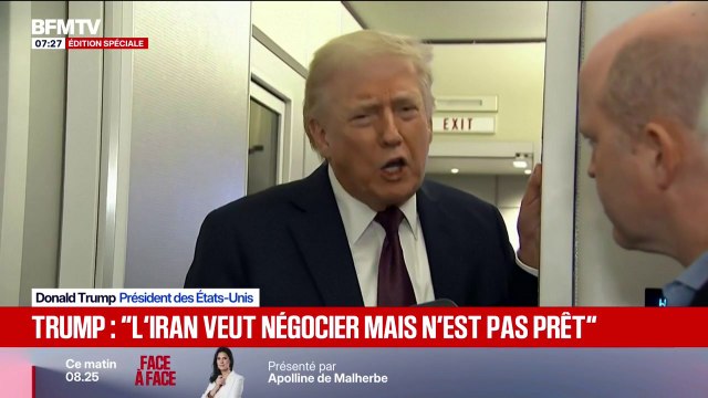 Guerre au Moyen-Orient: Donald Trump assure discuter avec l'Iran qui n'est pas encore tout à fait prêt à un accord